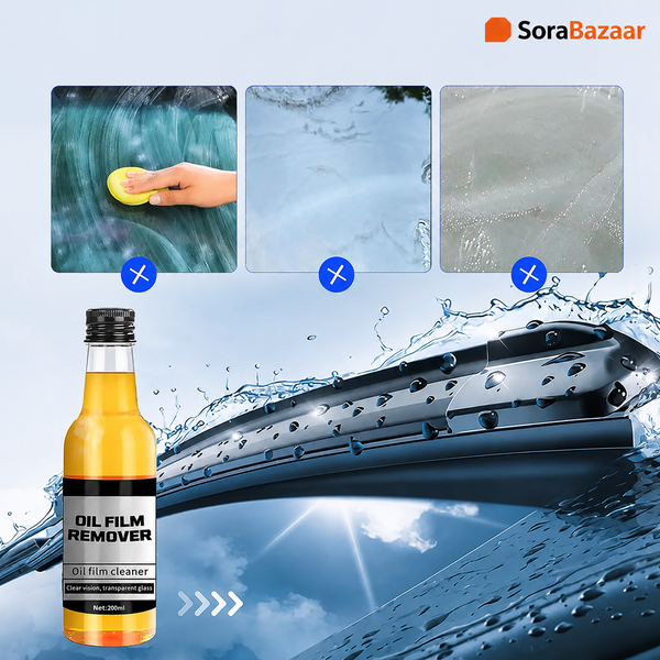 Car Glass Oil Film Remover 100ML | Crystal Clear Windshield & Mirror Cleaner