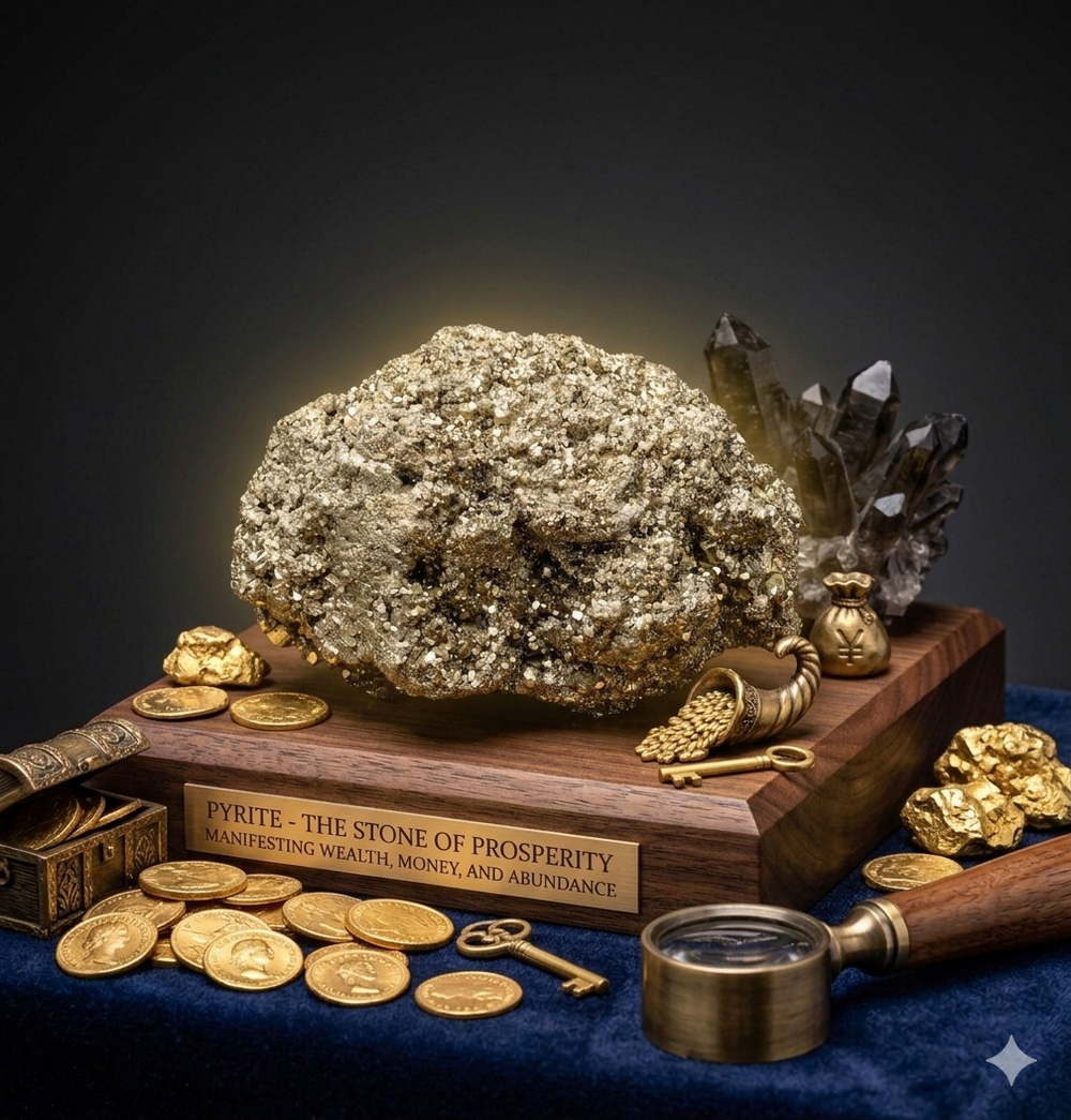Money Magnet Pyrite Stone | Natural Wealth & Prosperity Crystal