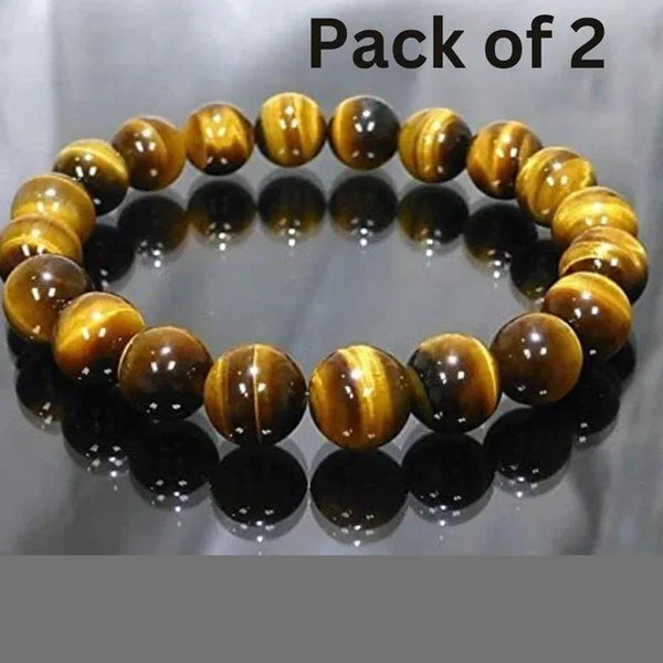 Tiger Eye Yellow Crystal Bracelet | Natural Gemstone Beaded Bracelet for Men & Women