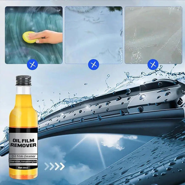 Car Glass Oil Film Remover 100ML | Windshield Cleaner for Crystal Clear Visibility